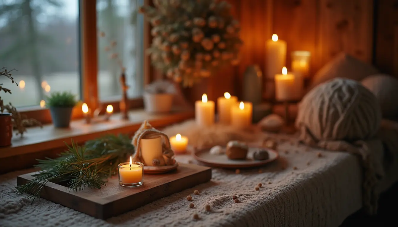 Romantische Stimmung mit Kerzen